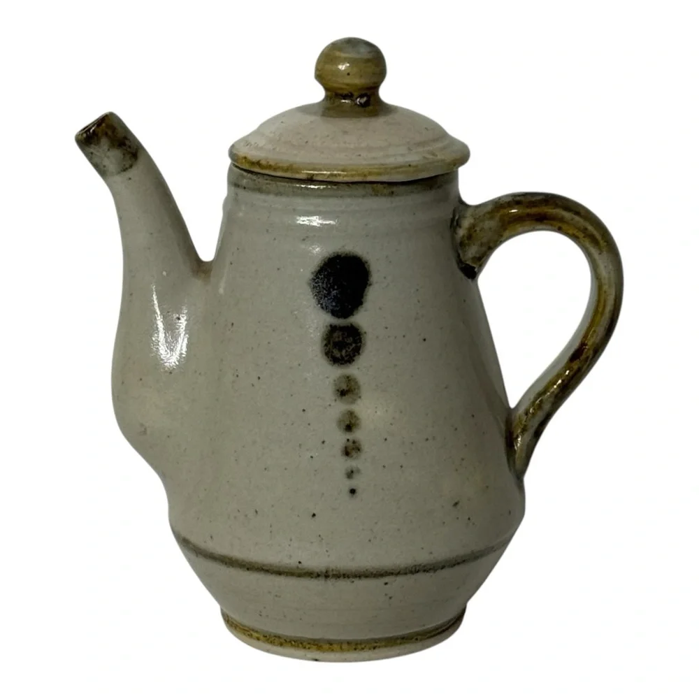 Tonala Pottery Handmade Pitcher‎ With Lid Cream Pitcher Signed Mexico